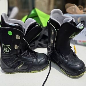 Burton Black and Green Snowboard Boots